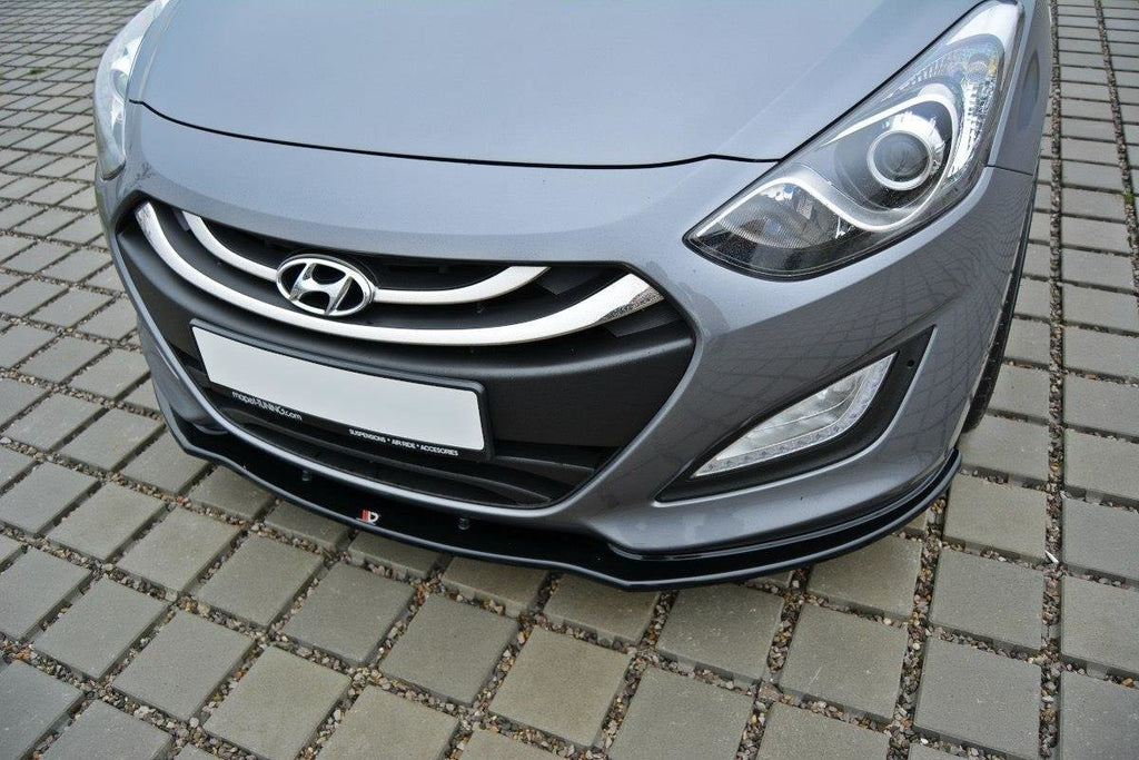 Maxton Design Street+ Spoilerlippe Front Ansatz passend für Hyundai i30 mk.2 schwarz Hochglanz