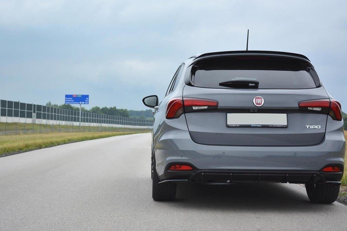 Maxton Design Heck Ansatz Flaps Diffusor passend für Fiat Tipo S-Design schwarz Hochglanz
