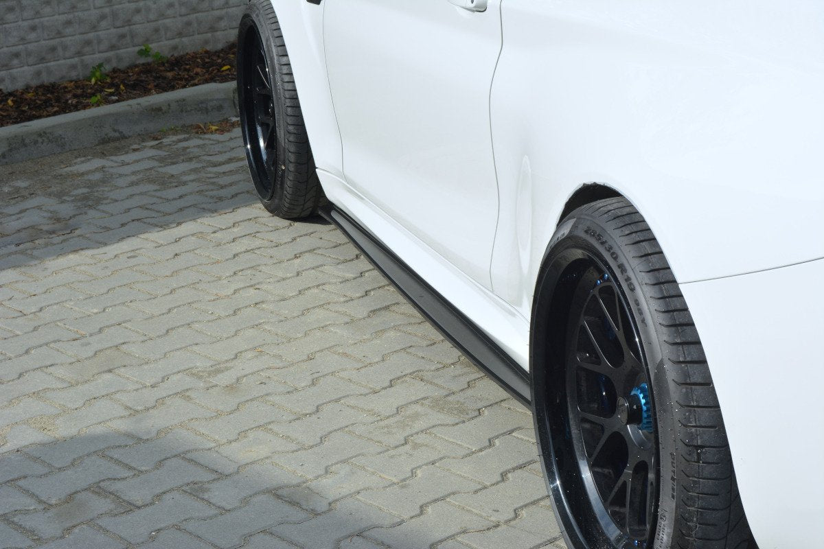 Maxton Design Street+ Seitenschweller Leisten passend für BMW M2 F87 COUPÉ schwarz Hochglanz