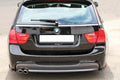 Maxton Design Heck Ansatz Flaps Diffusor passend für BMW 3er Limousine / Touring M-Paket E90 / E91 Facelift schwarz Hochglanz