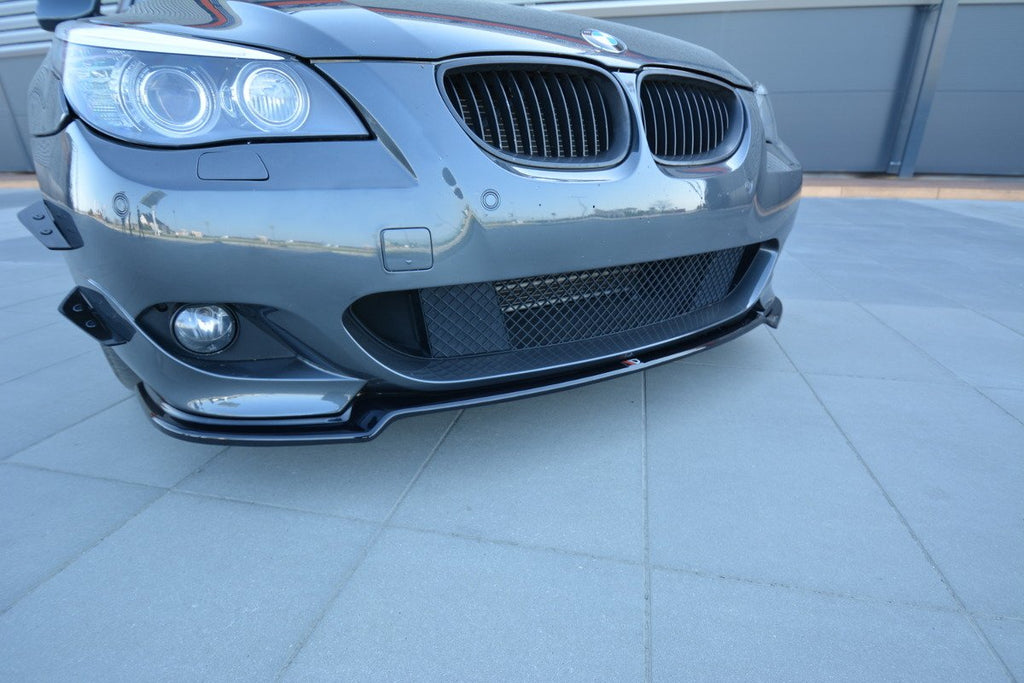Maxton Design Street+ Spoilerlippe Front Ansatz passend für BMW 5er E60/61 M Paket schwarz Hochglanz