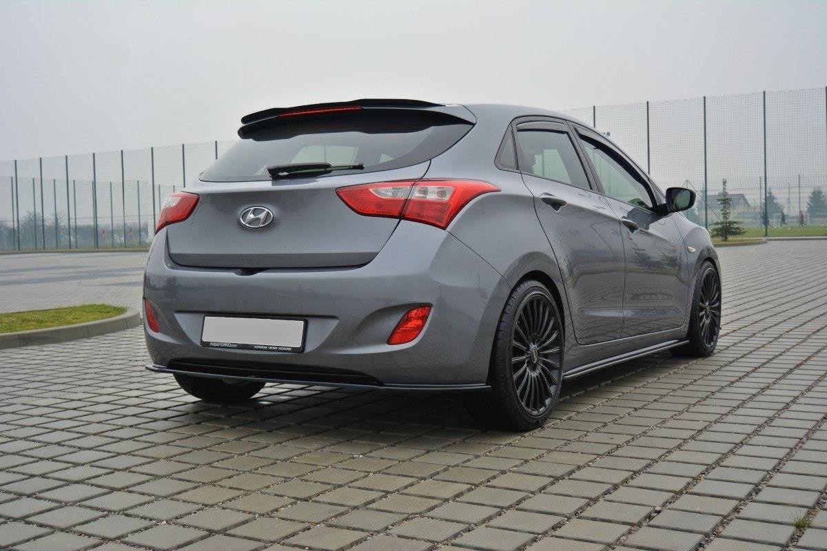 Maxton Design Heckansatz Hyundai i30 mk.2 schwarz Hochglanz für Hyundai I 30 Mk2