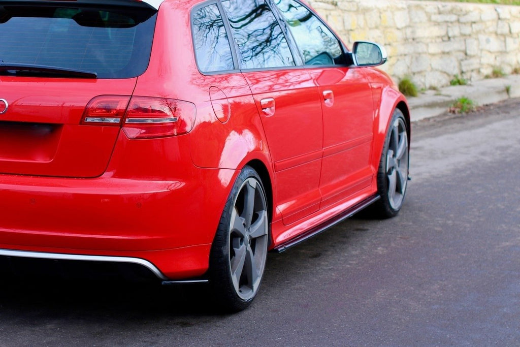 Maxton Design Street+ Seitenschweller Leisten passend für Audi S3 8P / S3 8P FL / RS3 8P schwarz Hochglanz