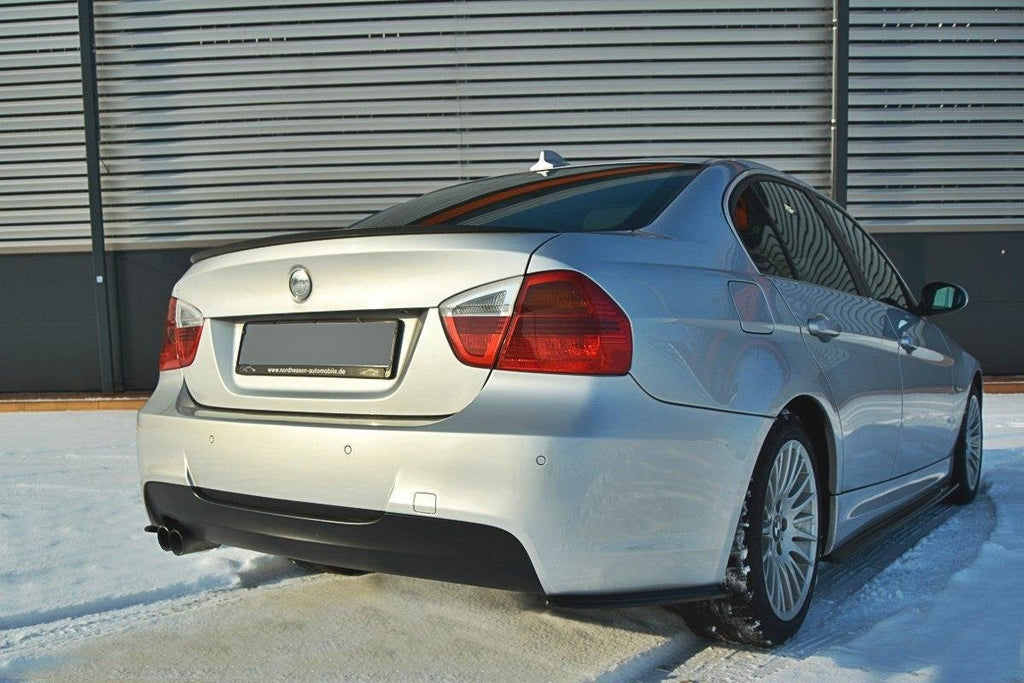 Maxton Design Spoiler CAP passend für BMW 3er E90 M Paket schwarz Hochglanz