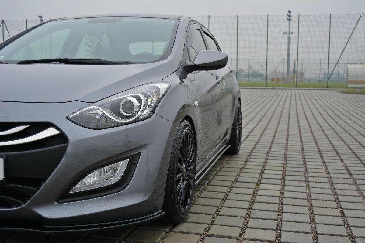 Maxton Design Street+ Seitenschweller Leisten passend für Hyundai i30 Mk2 schwarz Hochglanz