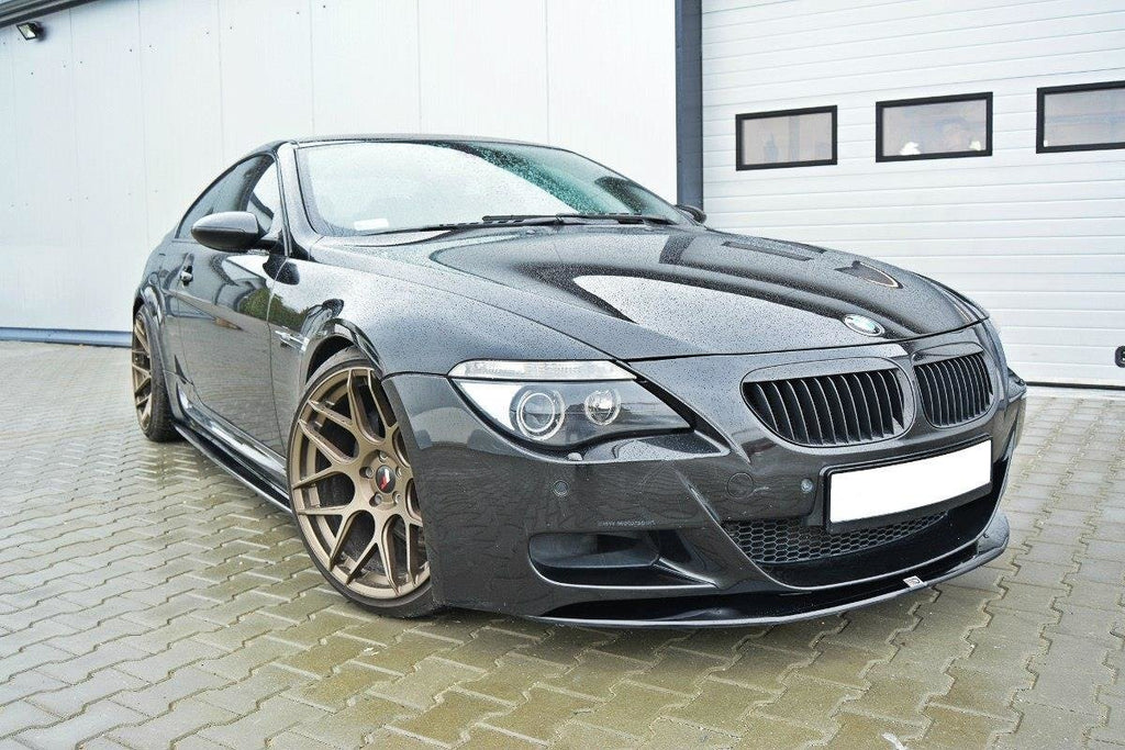 Maxton Design Street+ Spoilerlippe Front Ansatz V.1 passend für BMW M6 E63 schwarz Hochglanz