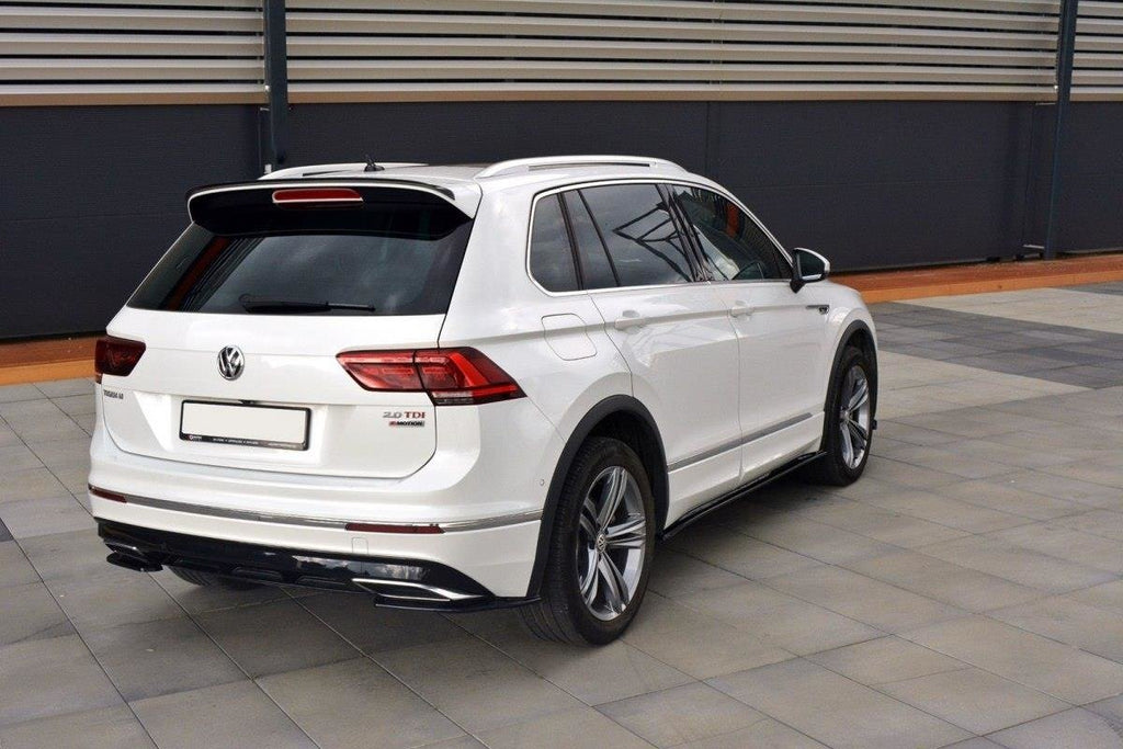 Maxton Design Heck Ansatz Flaps Diffusor für Vw Tiguan Mk2 R-Line Carbon Look