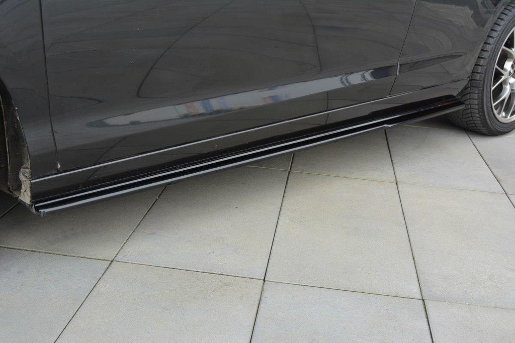 Maxton Design Street+ Seitenschweller Leisten passend für Renault Laguna Coupe Mk3 schwarz Hochglanz