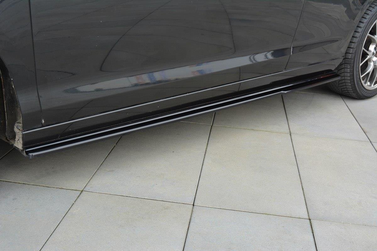 Maxton Design Street+ Seitenschweller Leisten passend für Renault Laguna Coupe Mk3 schwarz Hochglanz