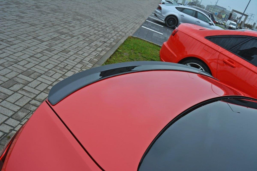 Maxton Design Spoiler CAP passend für Audi S5 Coupe / A5 S-Line / A5 Coupe F5 Facelift schwarz Hochglanz