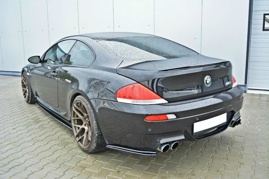 Maxton Design Heck Ansatz Flaps Diffusor für BMW M6 E63 Carbon Look