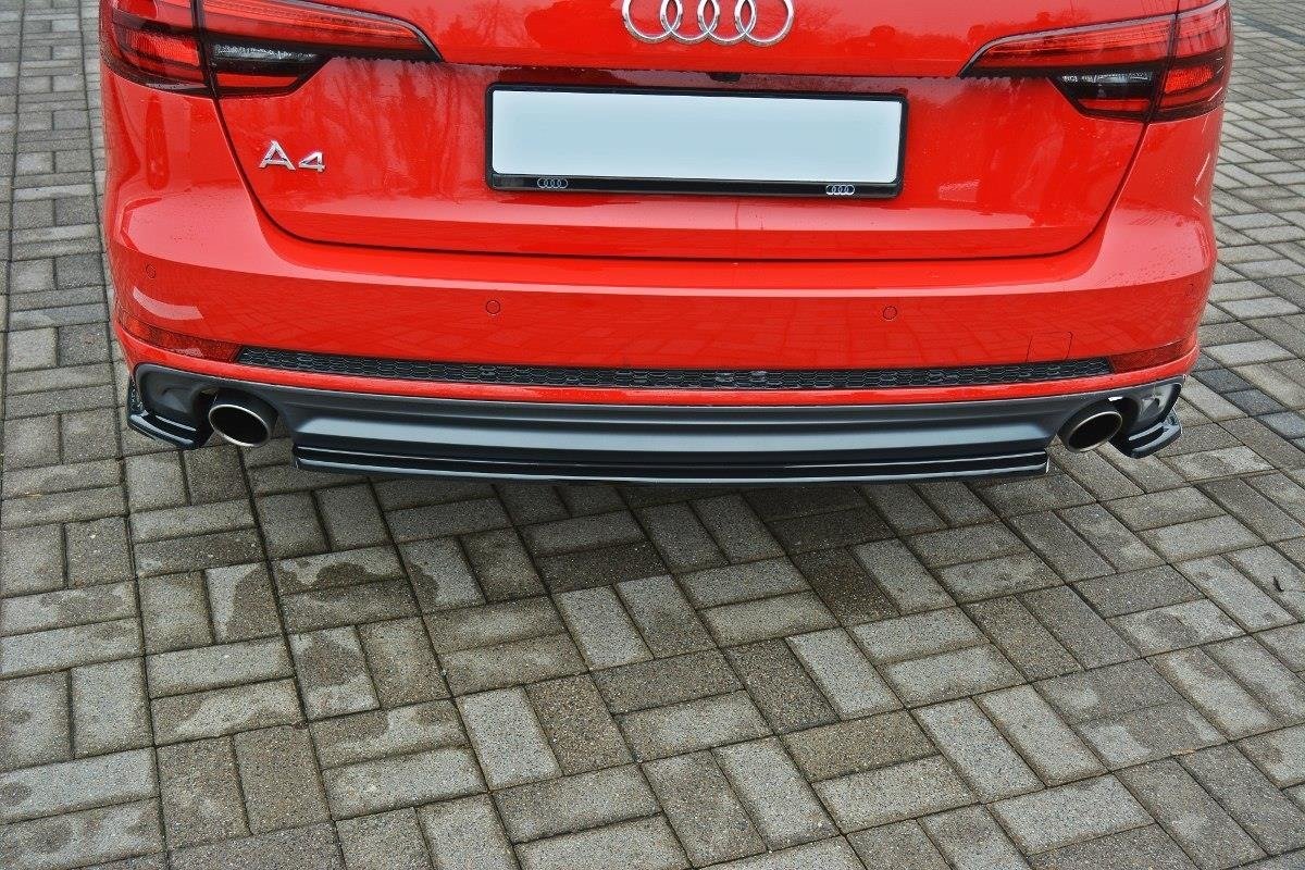Maxton Design Heckansatz Audi A4 B9 S-Line schwarz Hochglanz für Audi A4