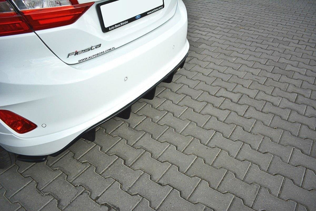 Maxton Design Diffusor Heck Ansatz für Ford Fiesta Mk8 ST-Line Carbon Look
