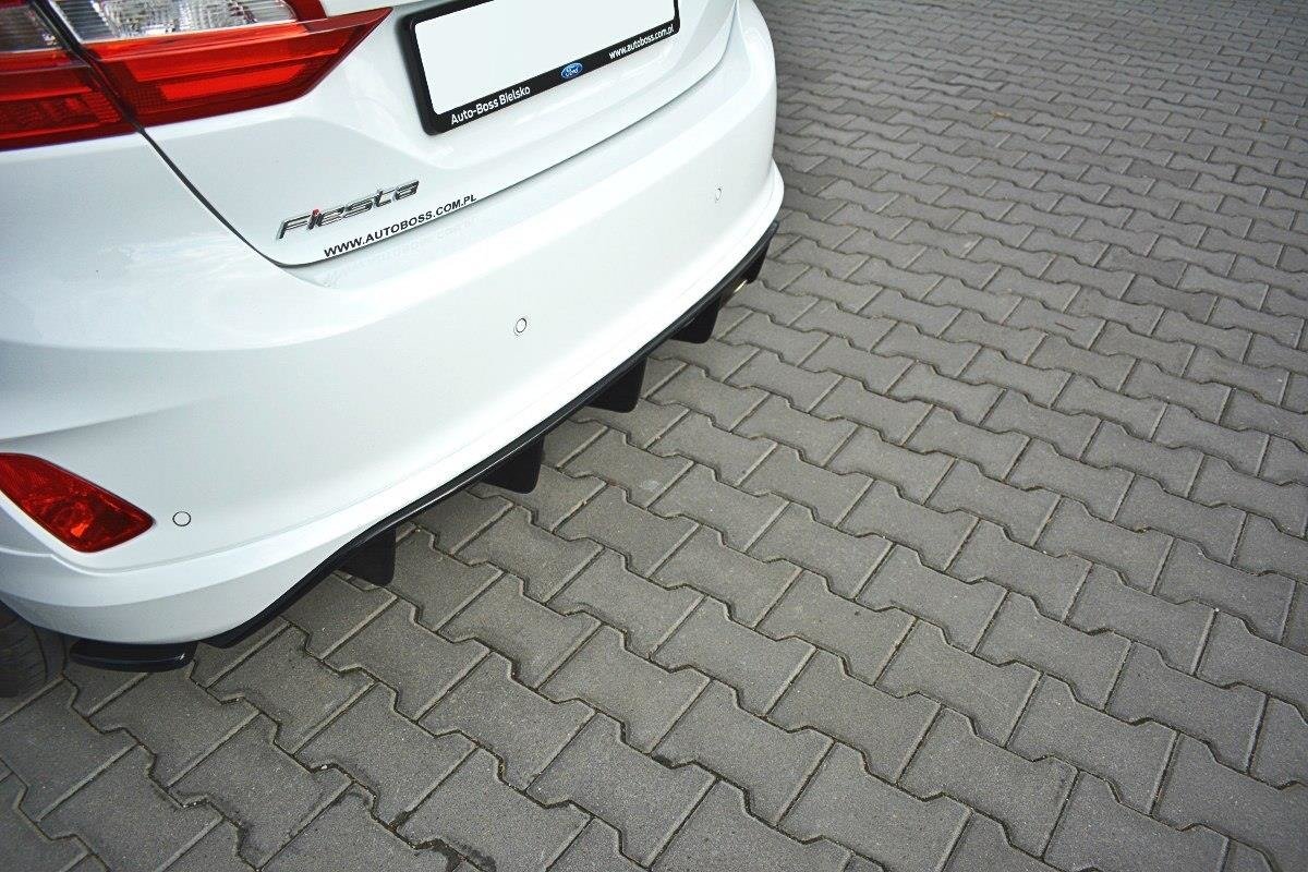 Maxton Design Diffusor Heck Ansatz für Ford Fiesta Mk8 ST-Line Carbon Look