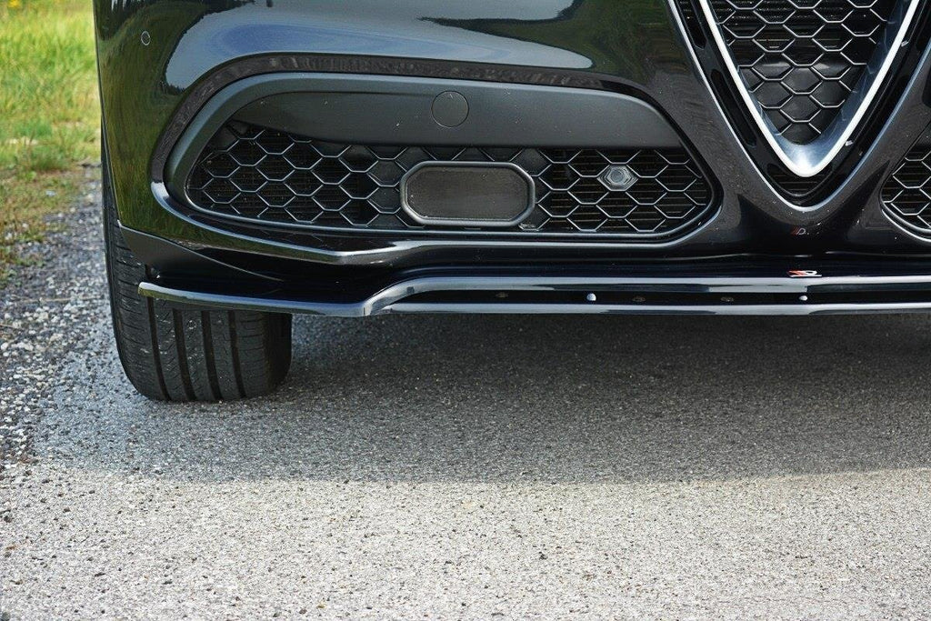 Maxton Design Street+ Spoilerlippe Front Ansatz V.2 passend für Alfa Romeo Stelvio Mk1 schwarz Hochglanz