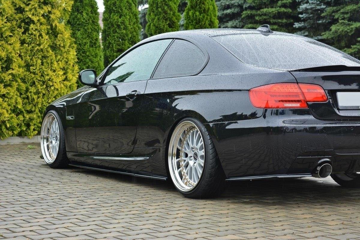 Maxton Design Street+ Seitenschweller Leisten passend für BMW 3er E92 M Paket FACELIFT schwarz Hochglanz