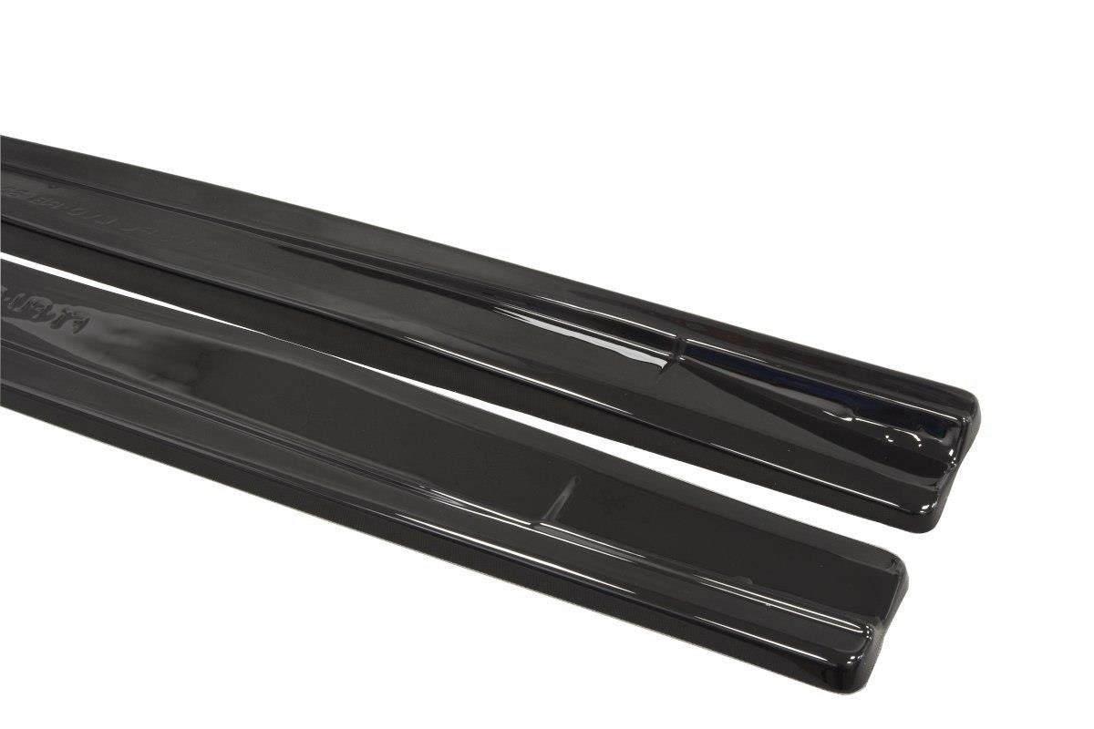 Maxton Design Seitenschweller Ansatz für Fiat Punto Evo Abarth Carbon Look