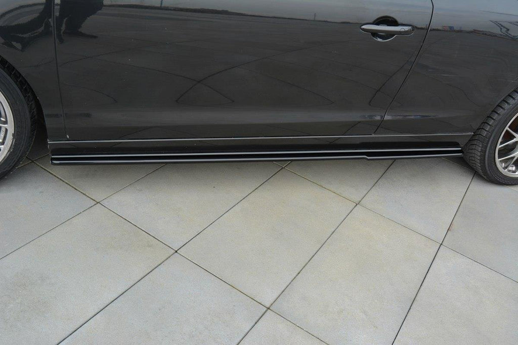 Maxton Design Street+ Seitenschweller Leisten passend für Renault Laguna Coupe Mk3 schwarz Hochglanz