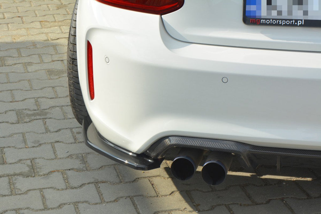 Maxton Design Heck Ansatz Flaps Diffusor passend für BMW M2 (F87) COUPÉ schwarz Hochglanz