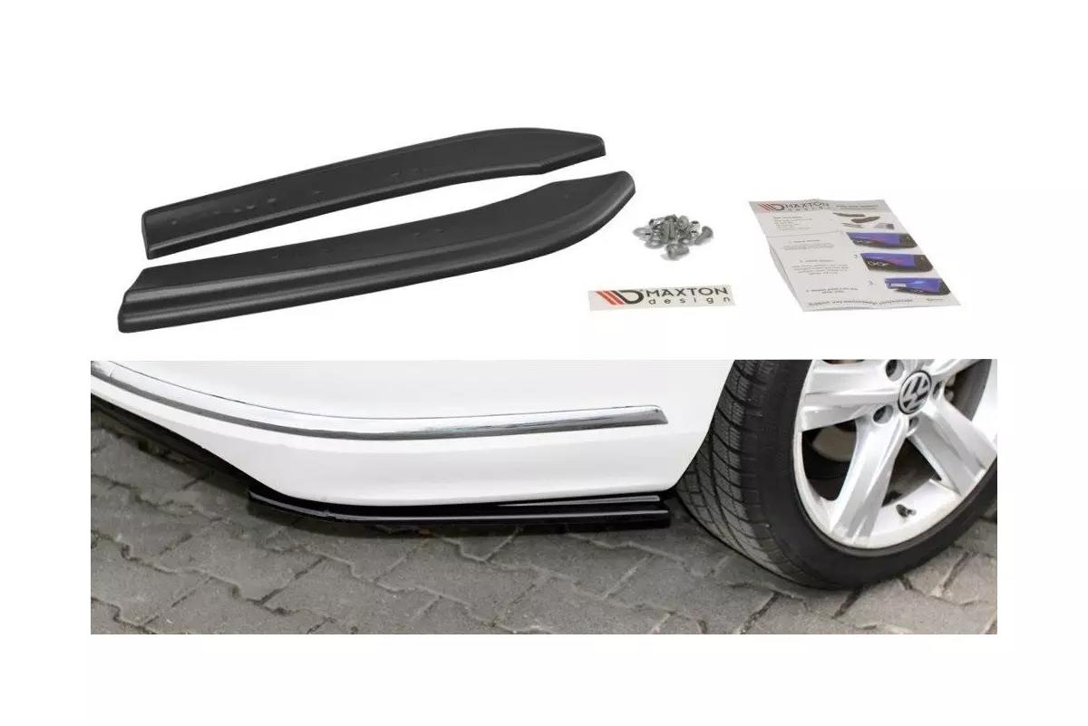 Maxton Design Heck Ansatz Flaps Diffusor passend für VW Passat R-Line B7 Variant schwarz Hochglanz