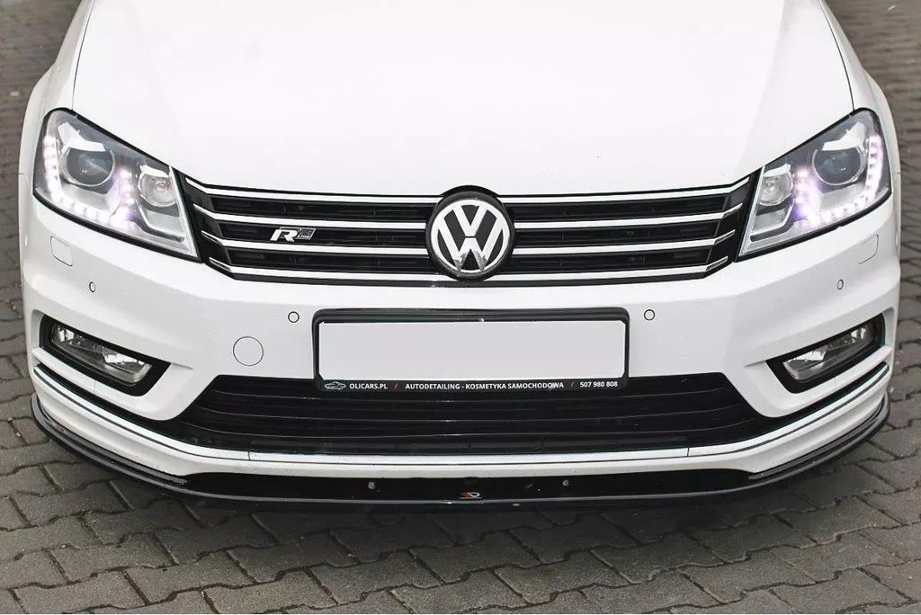 Maxton Design Street+ Spoilerlippe Front Ansatz V.1 passend für VW Passat R-Line B7 schwarz Hochglanz