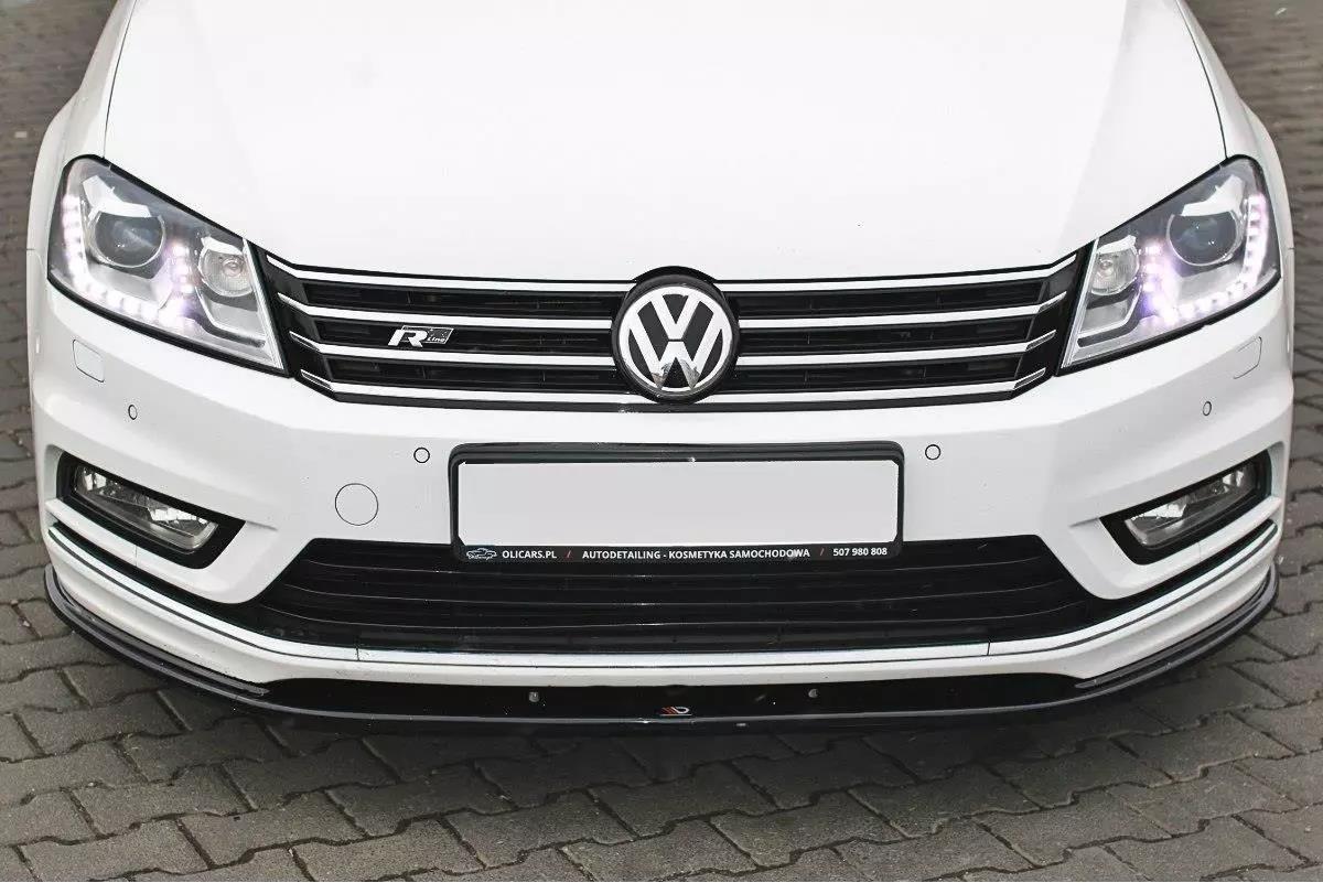 Maxton Design Street+ Spoilerlippe Front Ansatz V.1 passend für VW Passat R-Line B7 schwarz Hochglanz