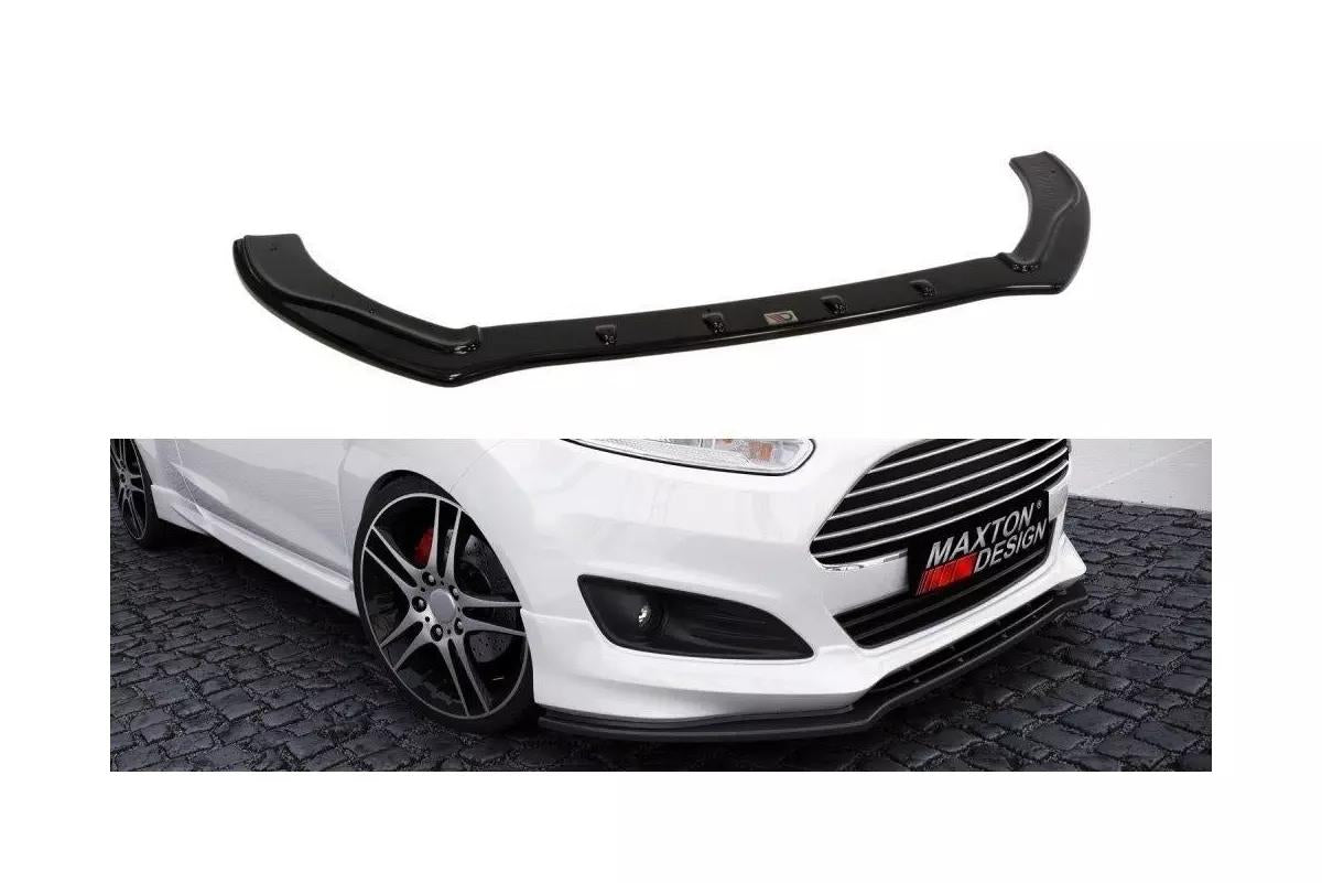 Maxton Design Street+ Spoilerlippe Front Ansatz passend für Ford Fiesta ST-Line Mk7 FL schwarz Hochglanz