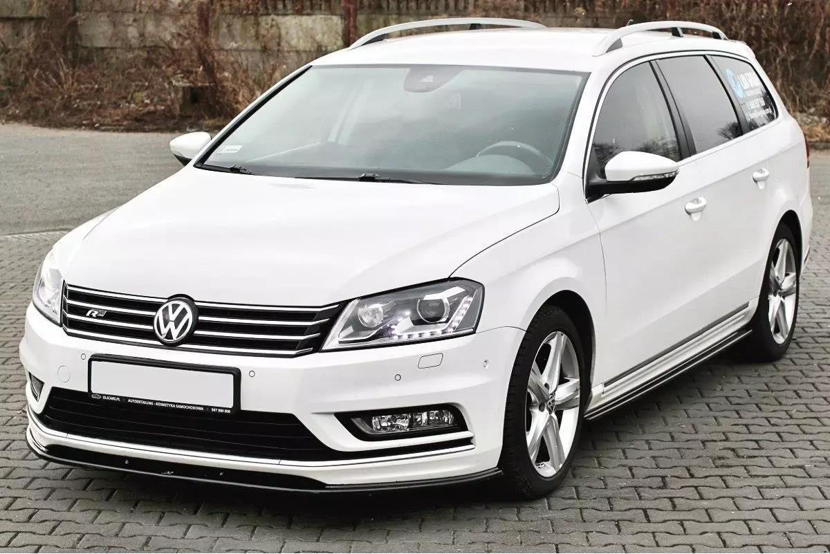 Maxton Design Street+ Spoilerlippe Front Ansatz V.1 passend für VW Passat R-Line B7 schwarz Hochglanz