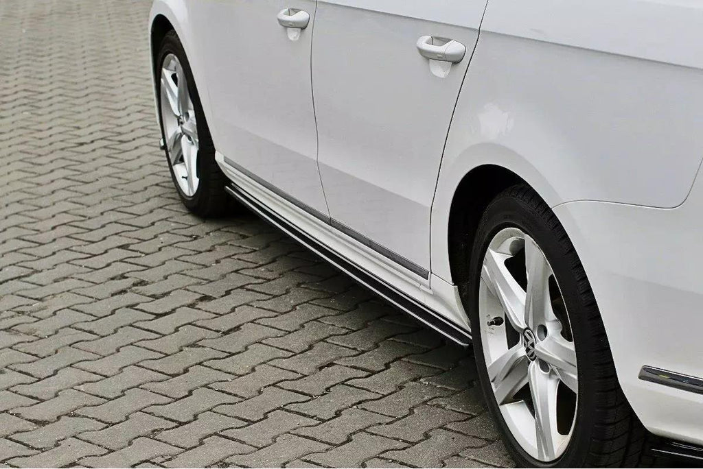 Maxton Design Street+ Seitenschweller Leisten passend für VW Passat R-Line B7 schwarz Hochglanz
