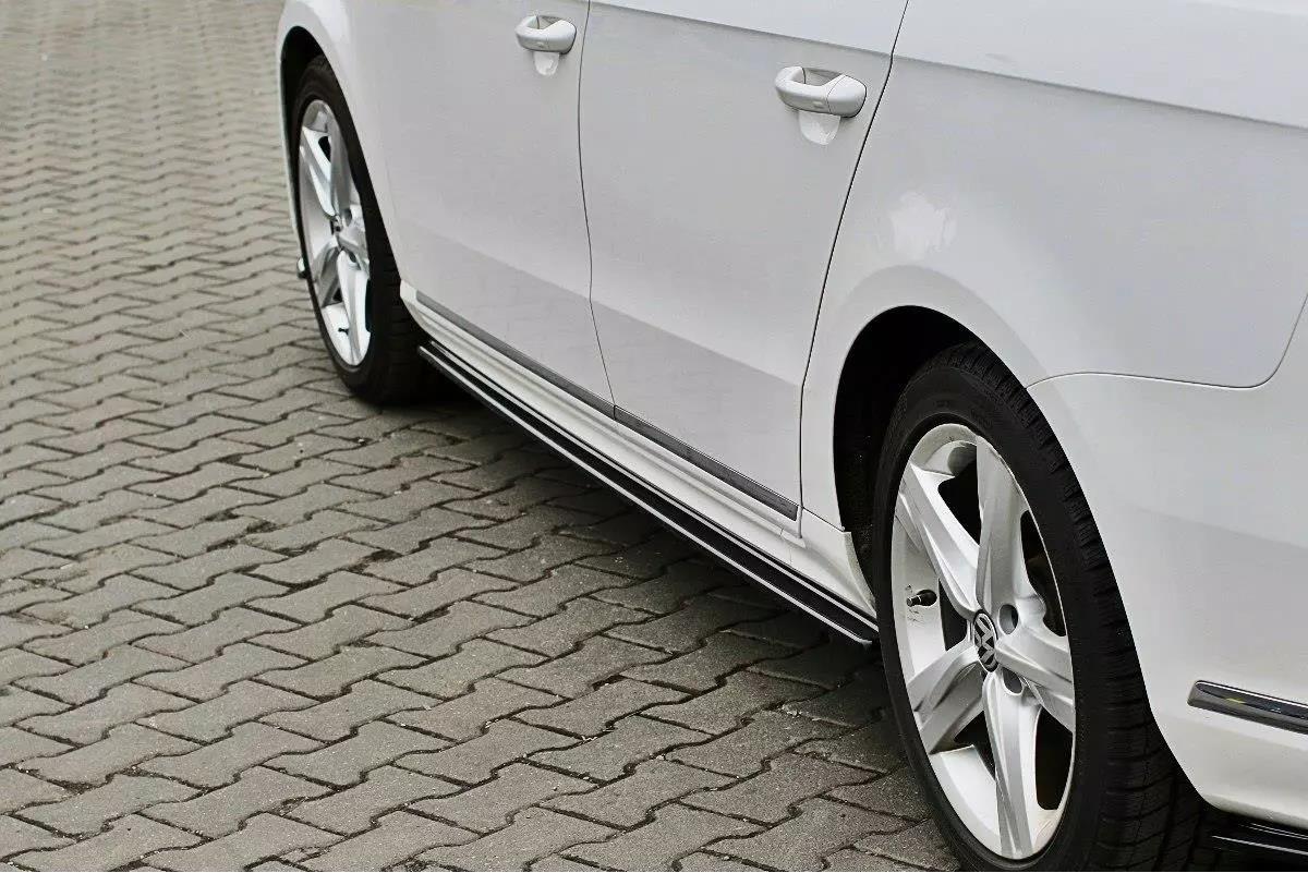Maxton Design Street+ Seitenschweller Leisten passend für VW Passat R-Line B7 schwarz Hochglanz