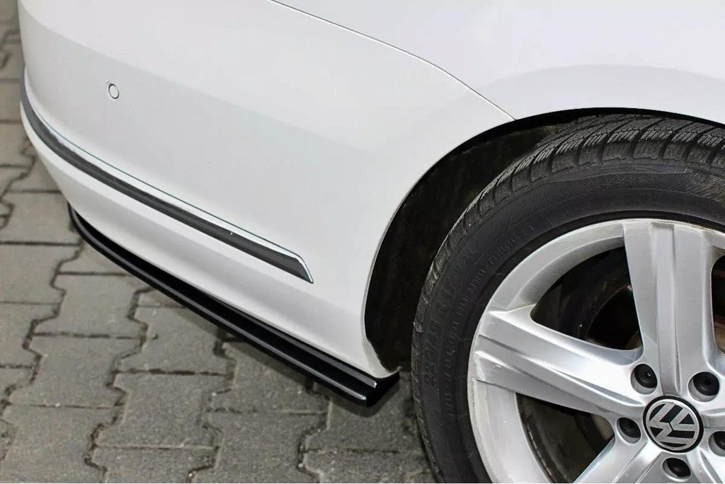 Maxton Design Heck Ansatz Flaps Diffusor passend für VW Passat R-Line B7 Variant schwarz Hochglanz
