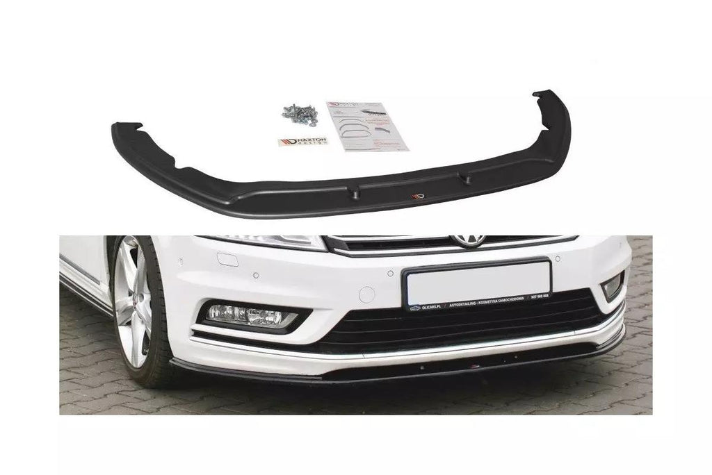 Maxton Design Street+ Spoilerlippe Front Ansatz V.1 passend für VW Passat R-Line B7 schwarz Hochglanz