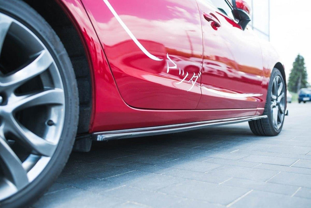 Maxton Design Street+ Seitenschweller Leisten passend für Mazda 6 Limousine GJ (Mk3) schwarz Hochglanz