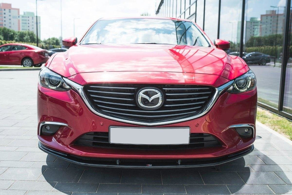 Maxton Design Street+ Spoilerlippe Front Ansatz V.1 passend für Mazda 6 GJ (Mk3) Facelift schwarz Hochglanz