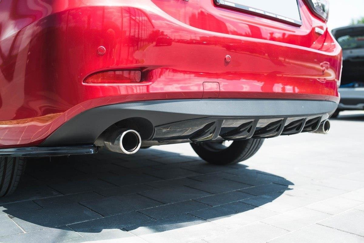 Maxton Design Diffusor Heck Ansatz passend für Mazda 6 GJ (Mk3) Facelift schwarz Hochglanz