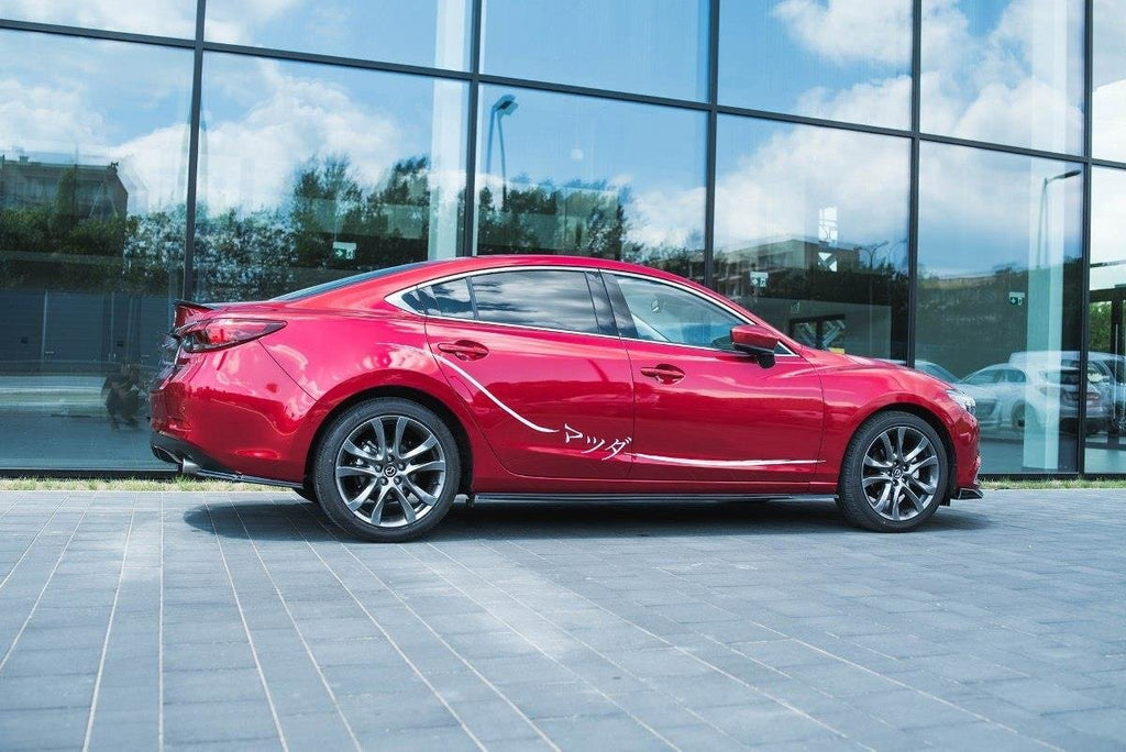 Maxton Design Street+ Seitenschweller Leisten passend für Mazda 6 Limousine GJ (Mk3) schwarz Hochglanz