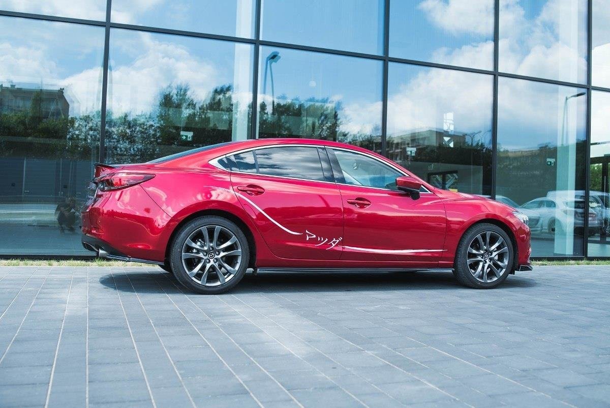 Maxton Design Street+ Seitenschweller Leisten passend für Mazda 6 Limousine GJ (Mk3) schwarz Hochglanz