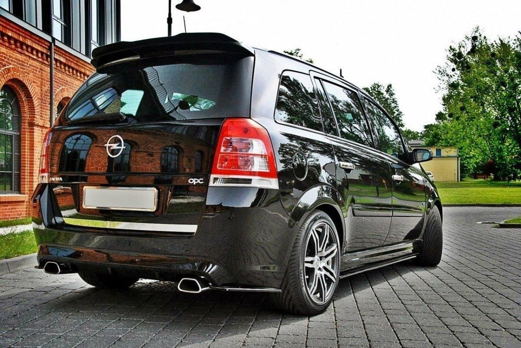 Maxton Design Heck Ansatz Flaps Diffusor passend für OPEL ZAFIRA B OPC / VXR schwarz Hochglanz