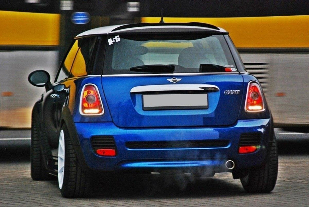 Maxton Design Spoiler CAP V.1 passend für MINI COOPER R56 schwarz Hochglanz