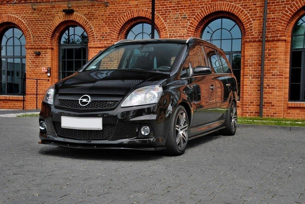 Maxton Design Street+ Spoilerlippe Front Ansatz passend für OPEL ZAFIRA B OPC / VXR schwarz Hochglanz