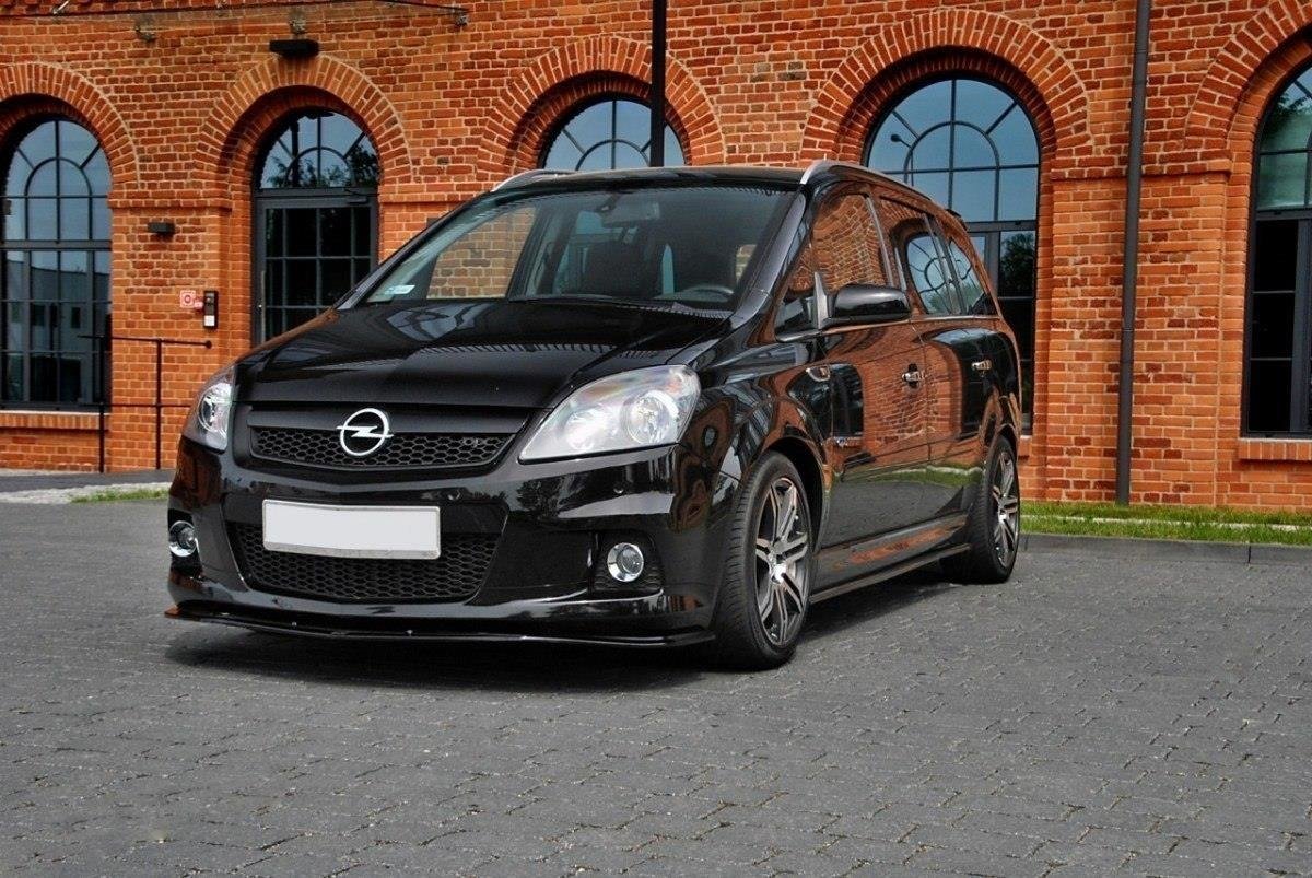 Maxton Design Street+ Spoilerlippe Front Ansatz passend für OPEL ZAFIRA B OPC / VXR schwarz Hochglanz