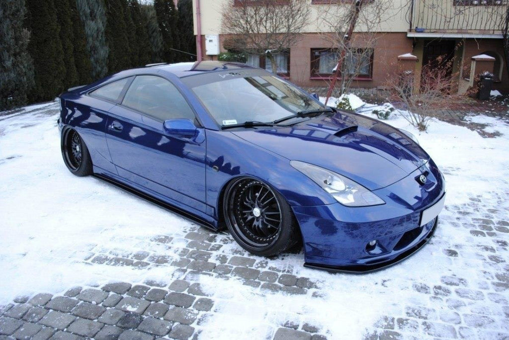 Maxton Design Street+ Spoilerlippe Front Ansatz passend für TOYOTA CELICA T23 TS vor Facelift schwarz Hochglanz