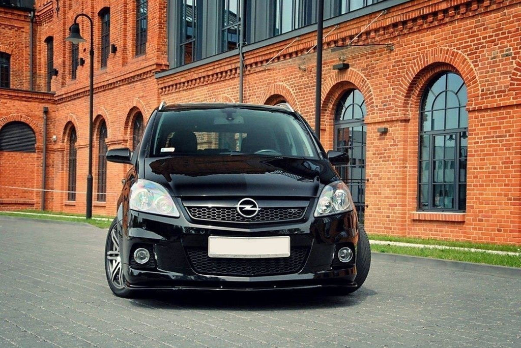 Maxton Design Street+ Spoilerlippe Front Ansatz passend für OPEL ZAFIRA B OPC / VXR schwarz Hochglanz