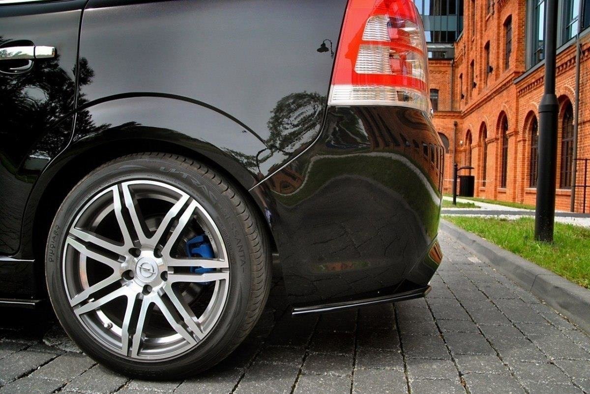 Maxton Design Heck Ansatz Flaps Diffusor passend für OPEL ZAFIRA B OPC / VXR schwarz Hochglanz