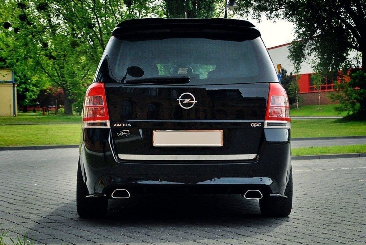 Maxton Design Heck Ansatz Flaps Diffusor passend für OPEL ZAFIRA B OPC / VXR schwarz Hochglanz