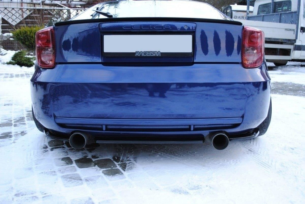 Maxton Design Heck Ansatz Flaps Diffusor für TOYOTA CELICA T23 vor Facelift schwarz matt