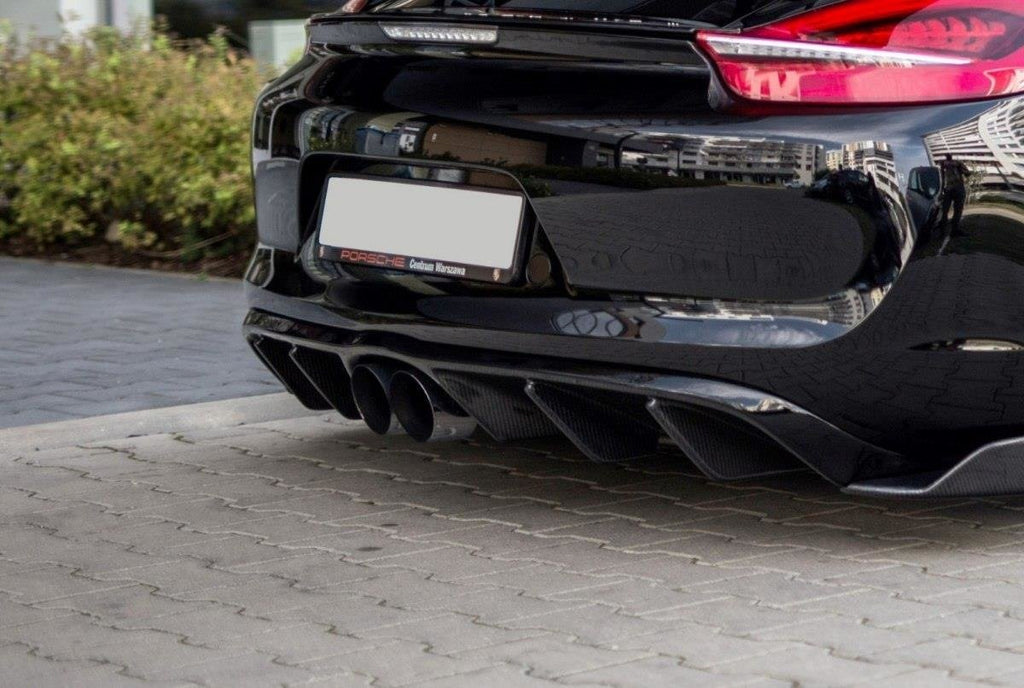 Maxton Design Diffusor Heck Ansatz passend für Porsche Cayman Mk2 981C
