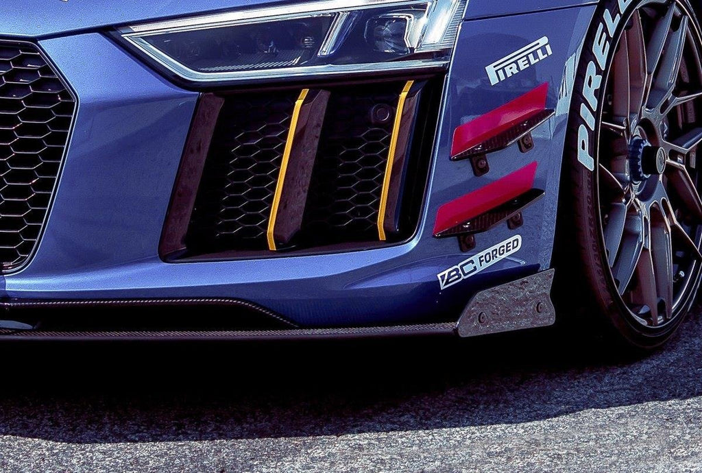 Maxton Design Ailes de pare-chocs avant (Canards) Audi R8 Mk.2 für Audi R8 Mk2