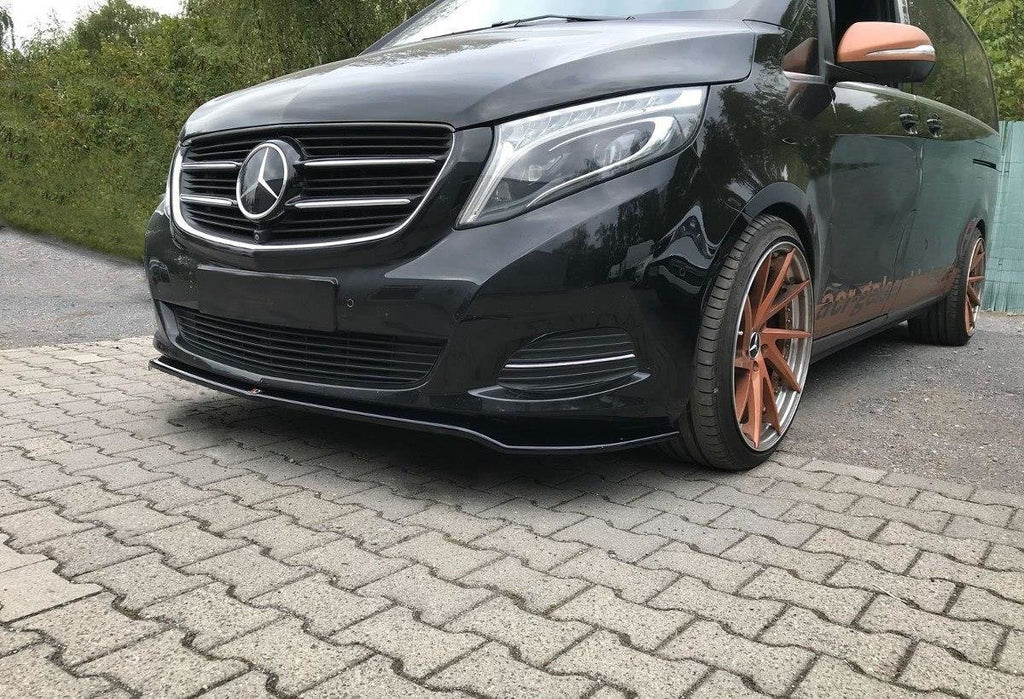 Maxton Design Street+ Spoilerlippe Front Ansatz V.3 passend für Mercedes-Benz V-Klasse W447 schwarz Hochglanz