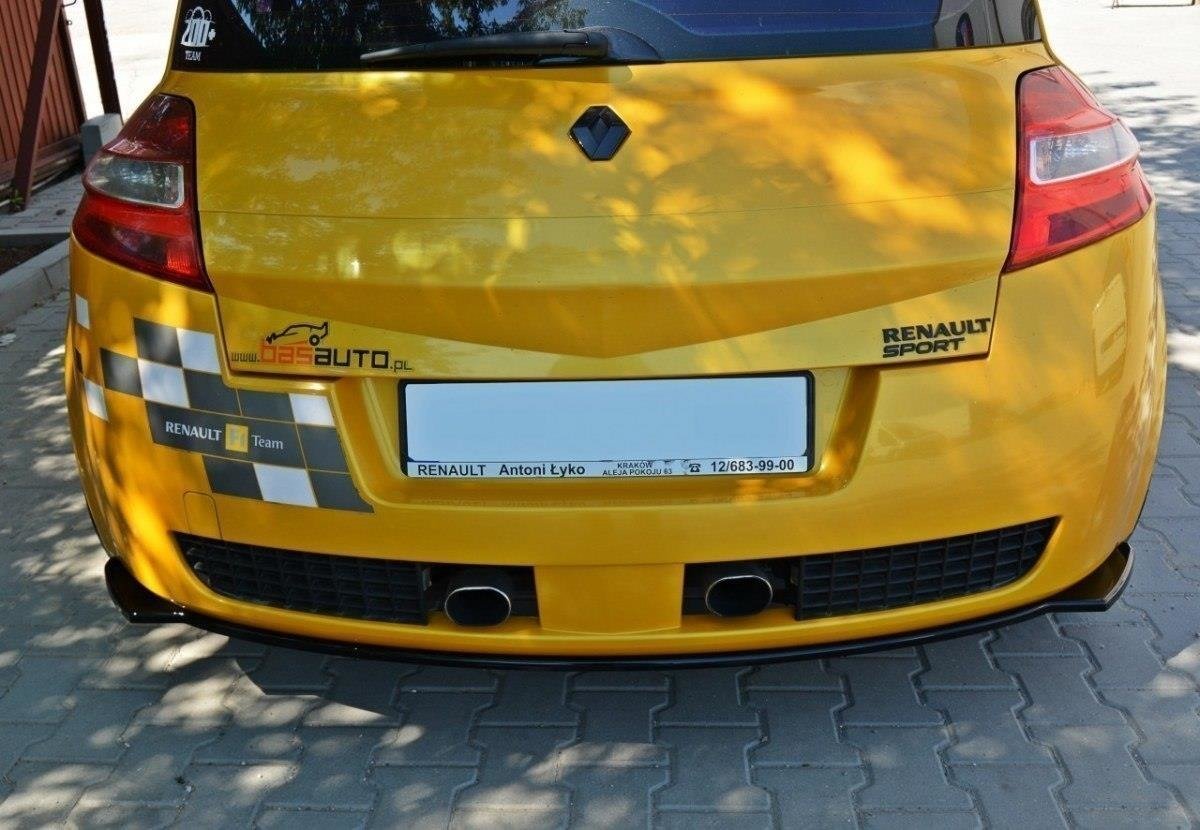 Maxton Design Diffusor Heck Ansatz für RENAULT MEGANE II RS schwarz matt